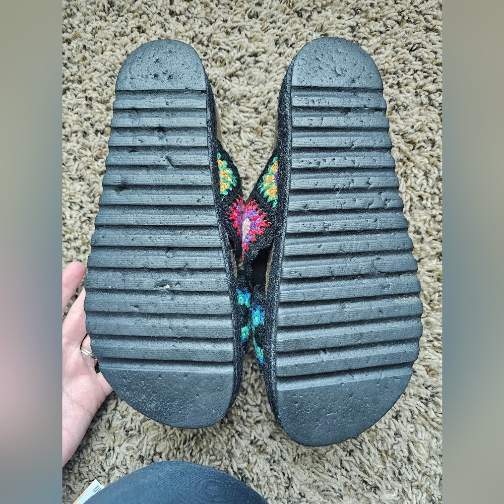 Dirty Laundry Black Crochet Crossband Sandals with Multicolor Crochet Squares - Picture 5 of 5